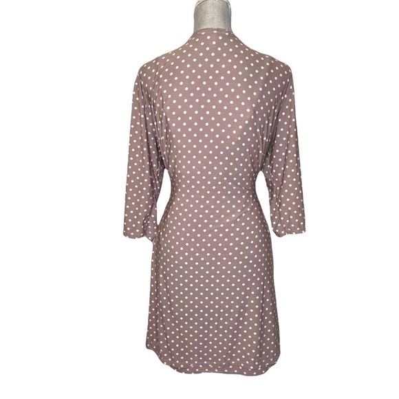 MARILYN Monroe Mauve / Pink Dots Chemise and Robe Size Medium - Picture 6 of 7